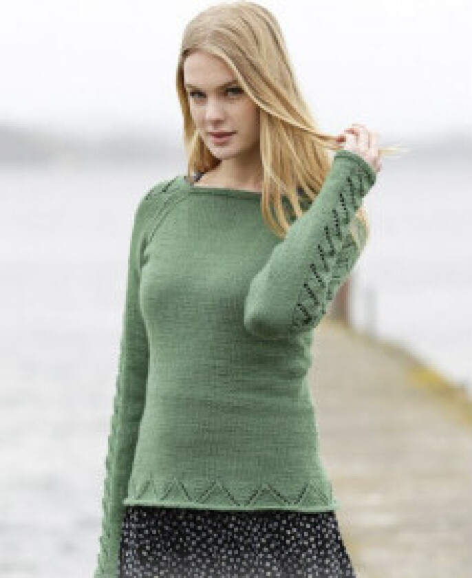 Green Forest by DROPS Design - Genser Strikkeoppskrift str. S - XXXL - XXX-Large