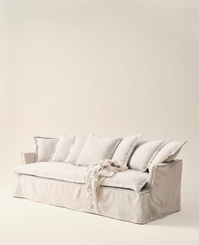 sofa 3-seter Naturhvit