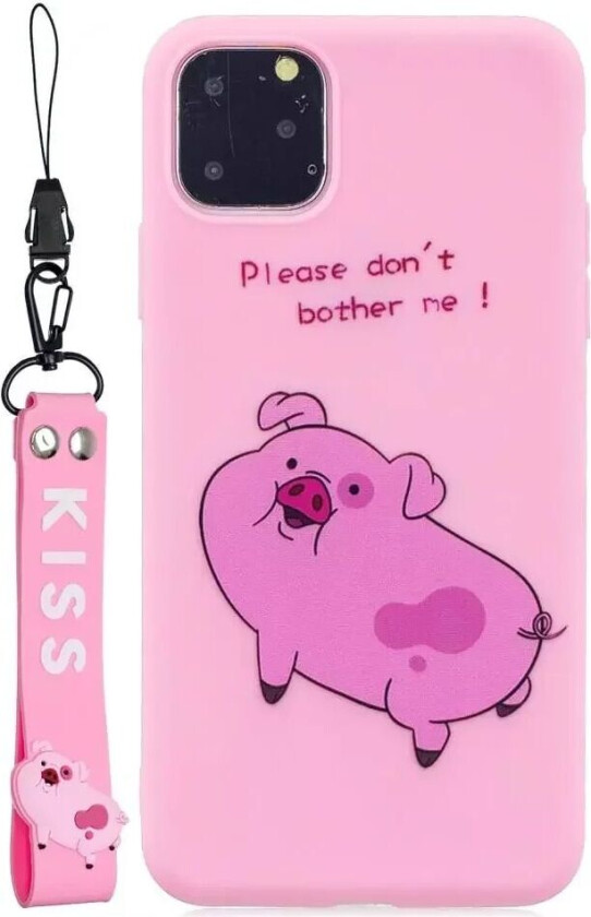 iPhone 11 Fleksibel Rosa Plast Deksel - Søt Gris