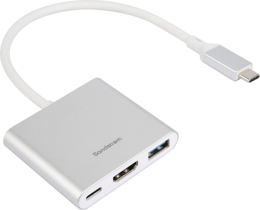 Sandstrom 3-i-1 USB-C hub