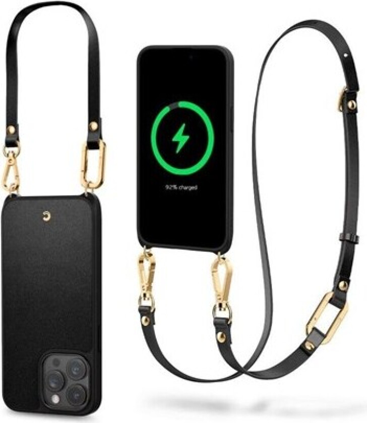 iPhone 15 Pro Classic Charm Hybrid Deksel - MagSafe-Kompatibelt - Black