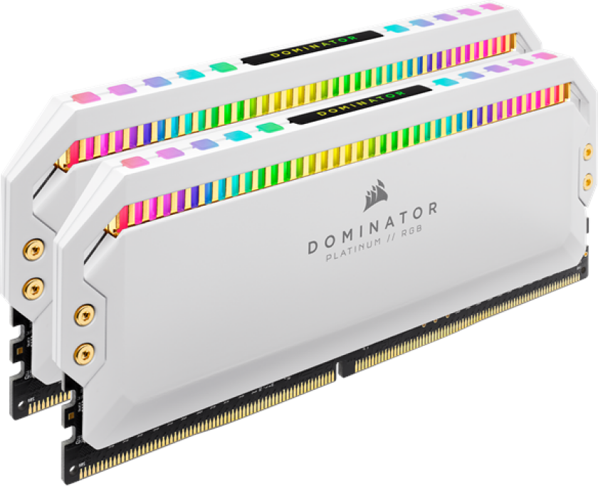 Dominator Platinum RGB DDR4-3600 - 16GB - CL18 - Dual Channel (2 stk) - Intel XMP - Hvit med RGB