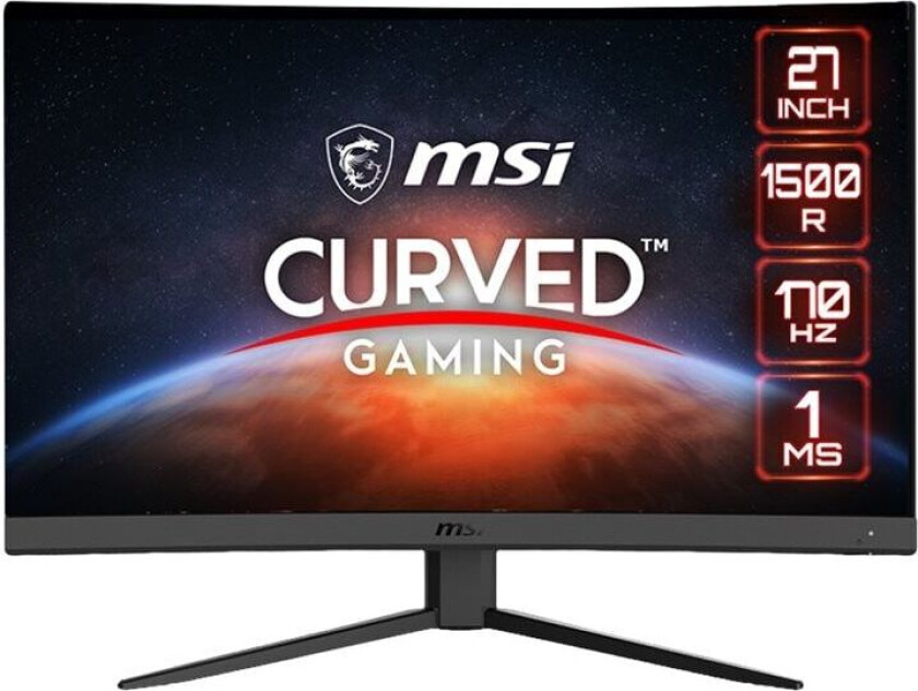 Optix G27CQ4DE E2 - LED-skjerm - gaming - kurvet - 27" - 2560 x 1440 WQHD @ 170 Hz - VA - 250 cd/m² - 3000:1 - 1 ms - 2xHDMI, DisplayPort - svart