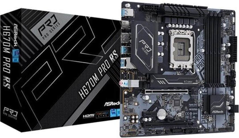 H670M Pro RS Hovedkort - Intel H670 - Intel LGA1700 socket - DDR4 RAM - Micro-ATX