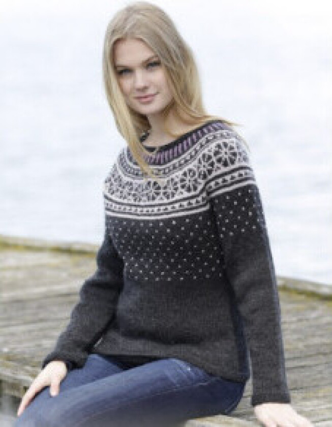 Starry Night Jumper by DROPS Design - Genser med nordisk mønster Strik - XXX-Large