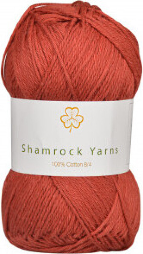 100% Bomull 8/4 Garn 22 Rustrød