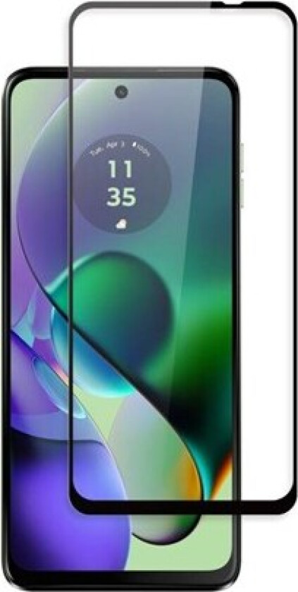 Screenor Premium New Full Cover - Skjermbeskyttelse for mobiltelefon - glass - rammefarge svart - for Motorola Moto G54
