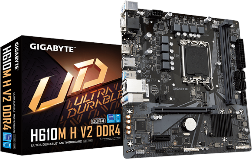 H610M H V2 DDR4 Hovedkort - Intel H610 - Intel LGA1700 socket - DDR4 RAM - Micro-ATX
