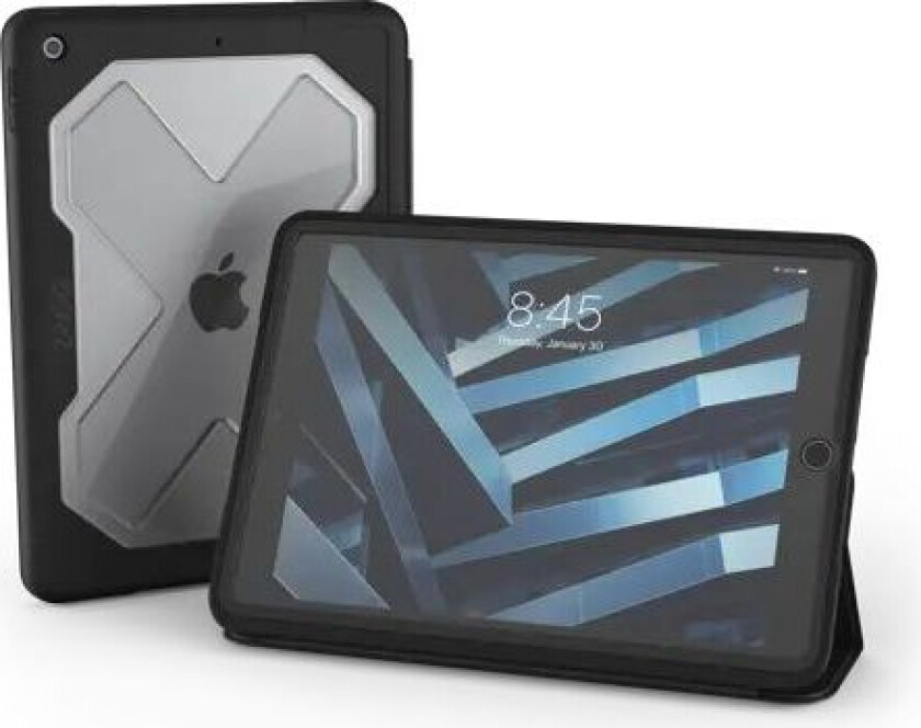 Zagg Rugged Messenger Case Ipad 7th Gen, Ipad 8th Gen, Ipad 9th Gen Svart