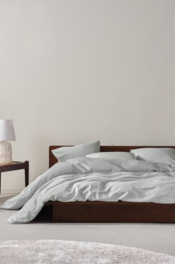 ZACK SATIN sengesett enkeltseng - økologisk Grå