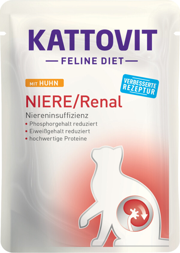 Feline Nyre/Renal Porsjonspose 24 x 85 g - 24 x 85 g Kylling