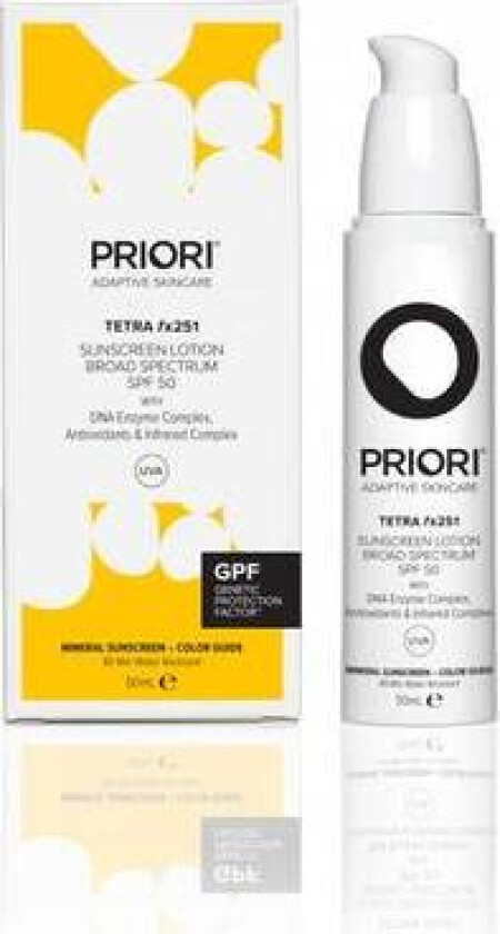 PRIORI TETRA Broad Spectrum SPF 50 Color Guide (50 ml)