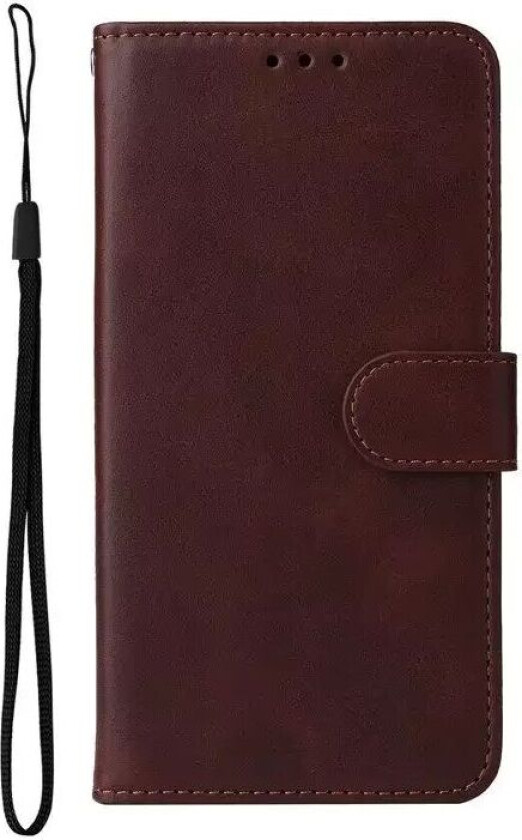 Samsung Galaxy S23 Flippdeksel i Skinn med Lommebok - Brun