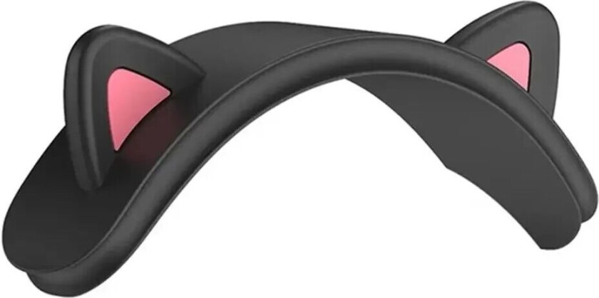 Airpods Max Headset Cat Ears Silikondeksel - Svart / Rosa