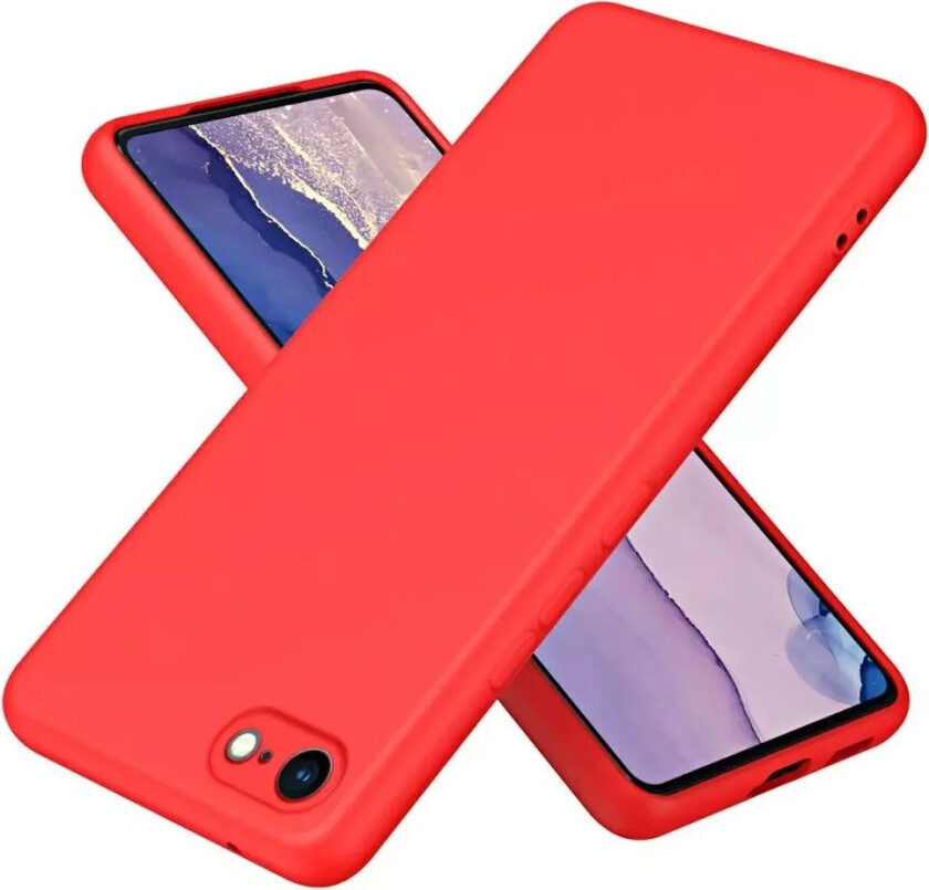 iPhone SE (2022 / 2020) / 8 / 7 Silikon Deksel - Rød