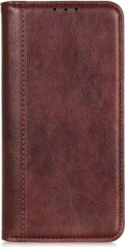 iPhone 13 Mini Litchi Kunstskinn Flipdeksel med Lommebok - Brun