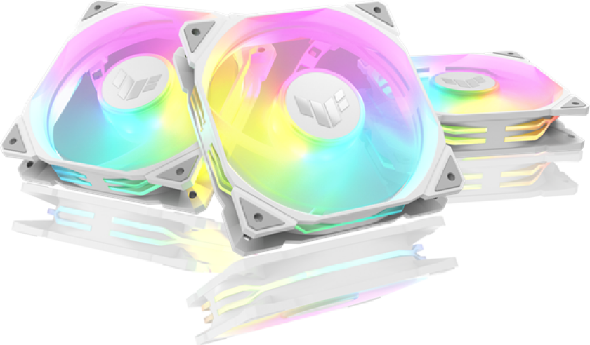 TUF GAMING TR120 REVERSE 3-pack - Kabinettvifte - 120mm - Hvit - 29 dBA