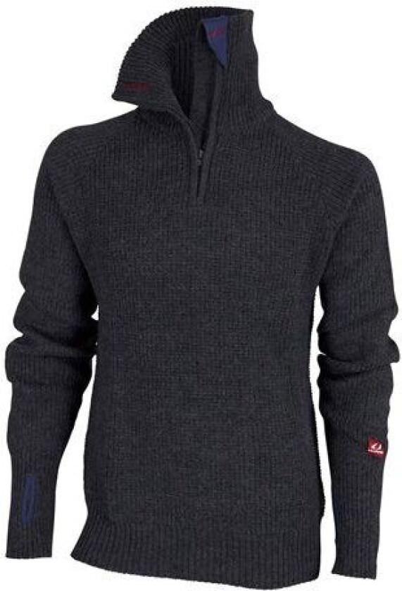 Rav Sweater w/Zip Unisex, S, Charcoal Melange