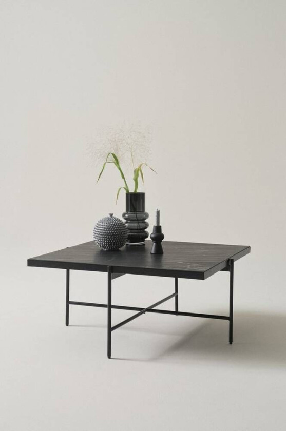 sofabord 84x84 cm Svart matt svart