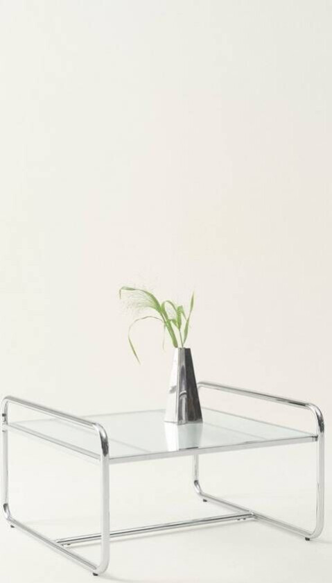 sofabord 80x80 cm Krom