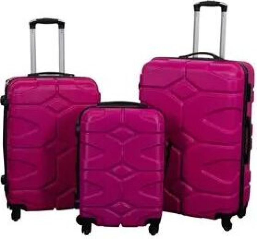 Reisesett - Sett med 3 stk. - Eksklusivt hardcase koffertsett - Military Pink