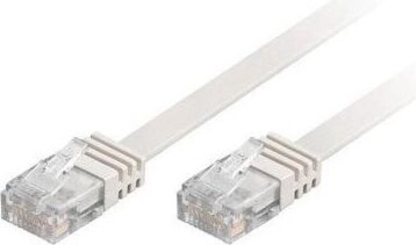 Utp Nettverkskabel Cat6 20m Flat Hvit