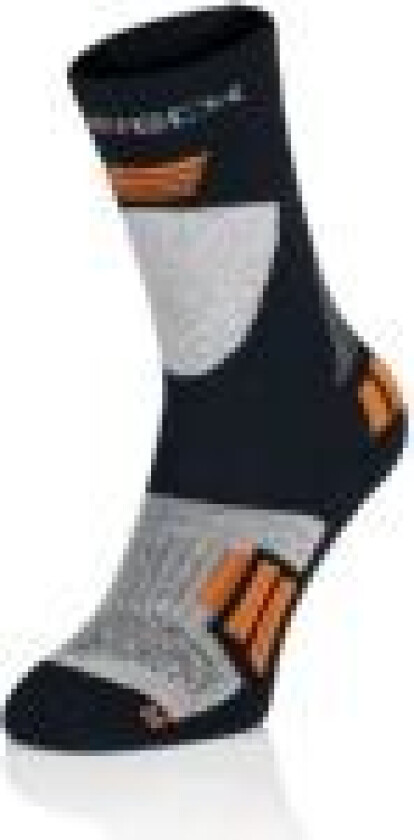 Brubeck Children's Ski Force sokker, grå og oransje, størrelse 33-35 (BSK001/J)