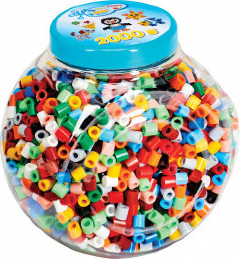 Bilde av Maxi 2000 Perler I Blå Boks - Mix Farger