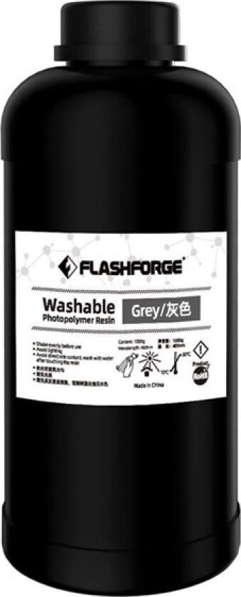 Flashforge Vaskbar Harpiks Grå 1 Liter