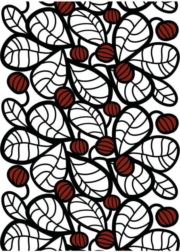 Snöbär voksduk Rød