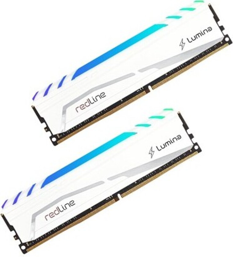 Mushkin Redline Lumina - DDR4 - sett - 16 GB: 2 x 8 GB - DIMM 288-pin - 3600 MHz / PC4-28800 - CL14 - 1.5 V - ikke-bufret - ikke-ECC - hvit