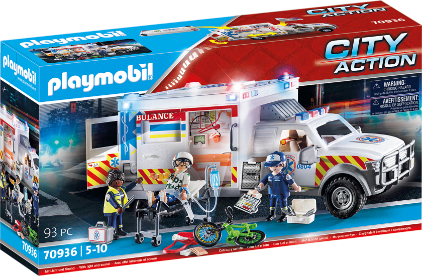 Playmobil Redningskjøretøy: Amerikansk Ambulanse Playmobil City Action 70936