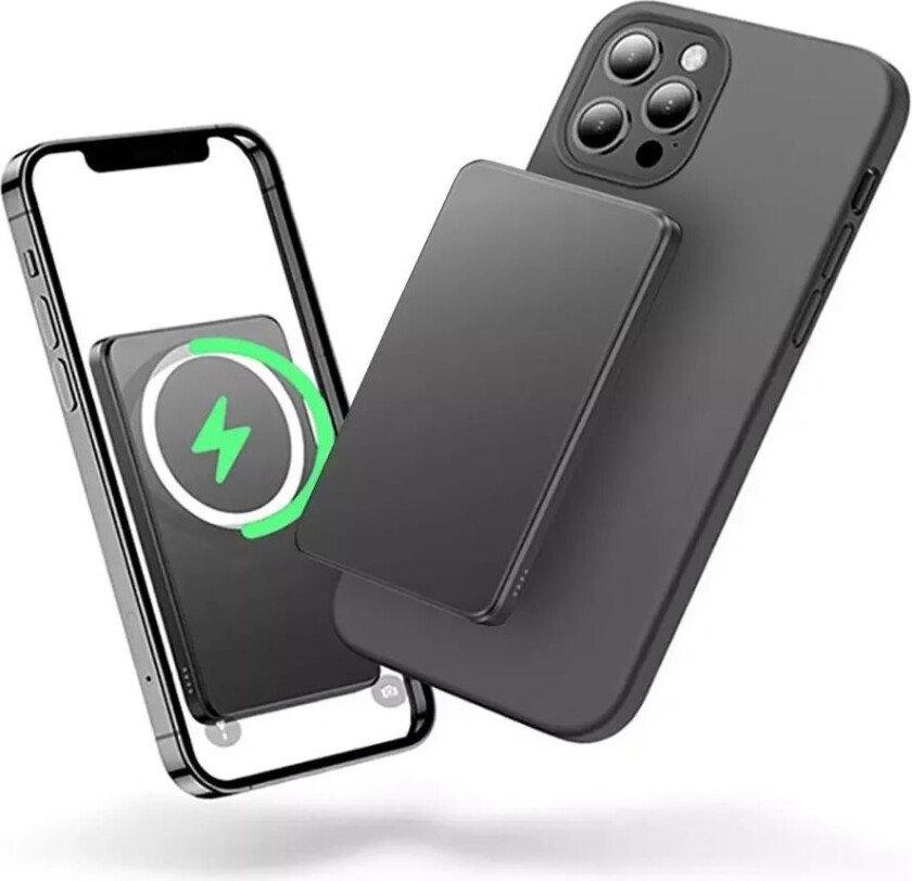 Tech-Protect 20W LifeMag 5.000 mAh PowerBank - 1 x USB- C / Trådløs Lading - MagSafe Kompatibel - Svart