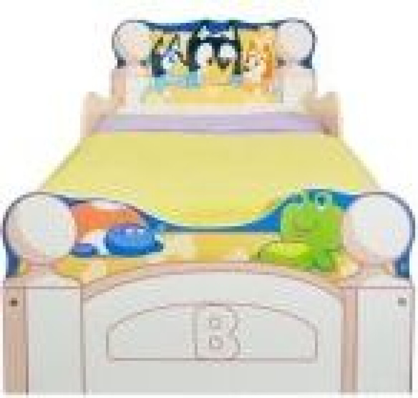 Kids Toddler Bed with Printed Storage
