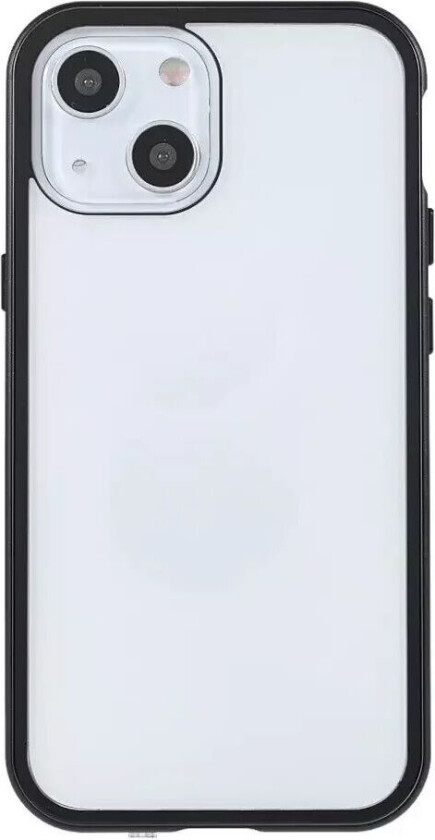 iPhone 13 Magnetisk Metall Deksel med Glass Foran & Bak - Svart