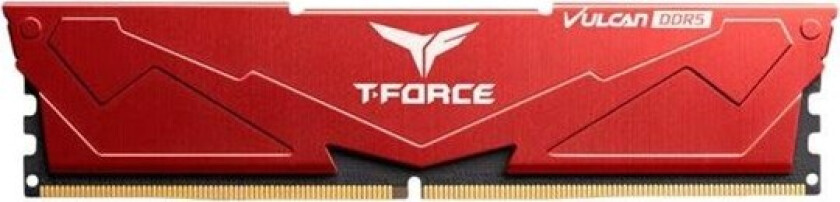 T-FORCE Vulcan - DDR5 - sett - 32 GB: 2 x 16 GB - DIMM 288-pin - 5600 MHz / PC5-44800 - CL36 - 1.2 V - ikke-bufret - on-die ECC - rød