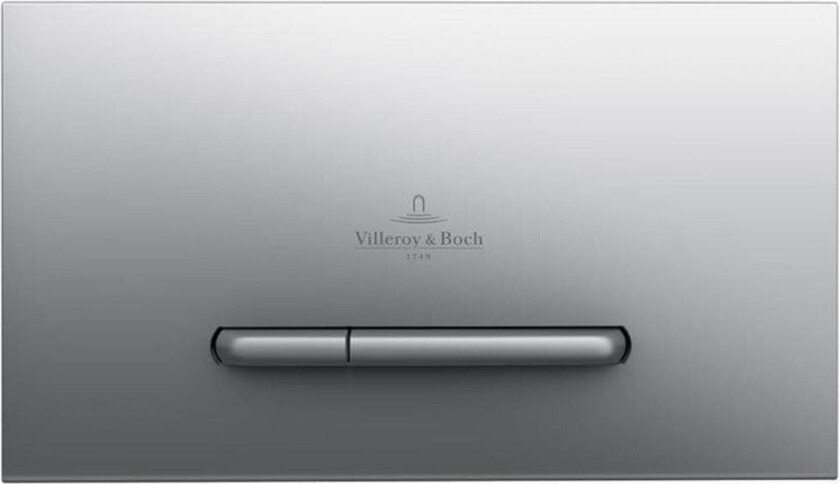 V&B ViConnect veggtrykk dobbelspyling plast matt krom, rektangulær