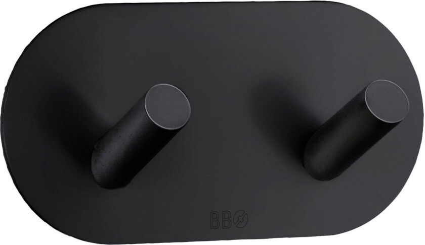 håndkleknagg, matt sort