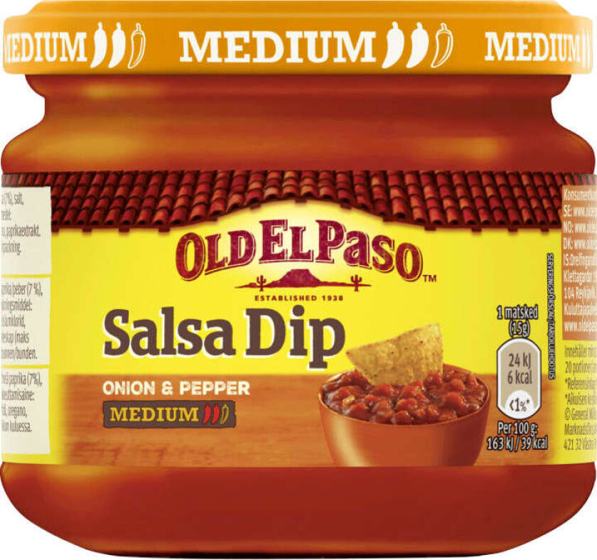 Old El Paso Salsa Dip Medium med 312g