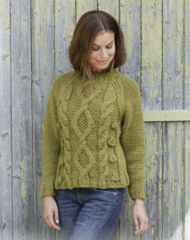 Â Green Tea by DROPS Design - Genser Strikkeoppskrift str. S - XXXL - XXX-Large