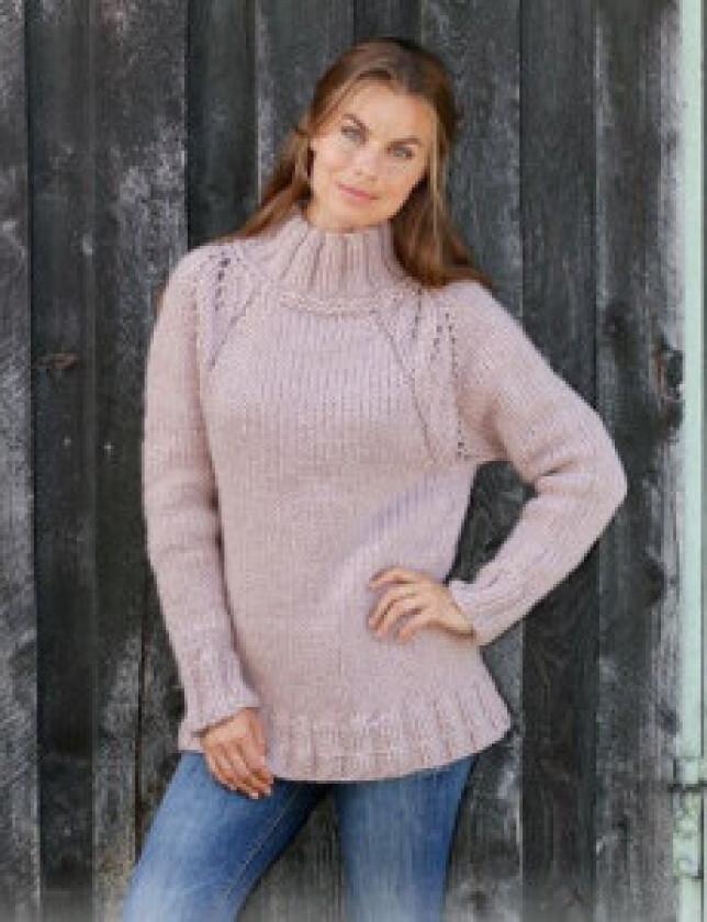 Bilde av  Warm Fall by DROPS Design - Genser Strikkeoppskrift str. S - XXXL - XXX-Large