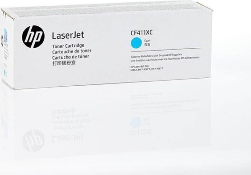 Toner CF411XC 410X Cyan Contract - Blekk patron / papir sett Blå
