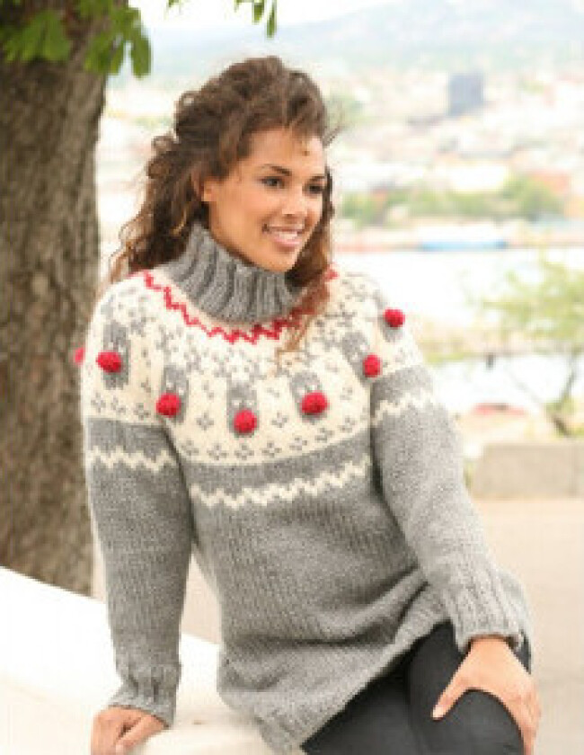 Rudolph by DROPS Design - Genser Strikkeoppskrift str. XS - XXXL - XXX-Large
