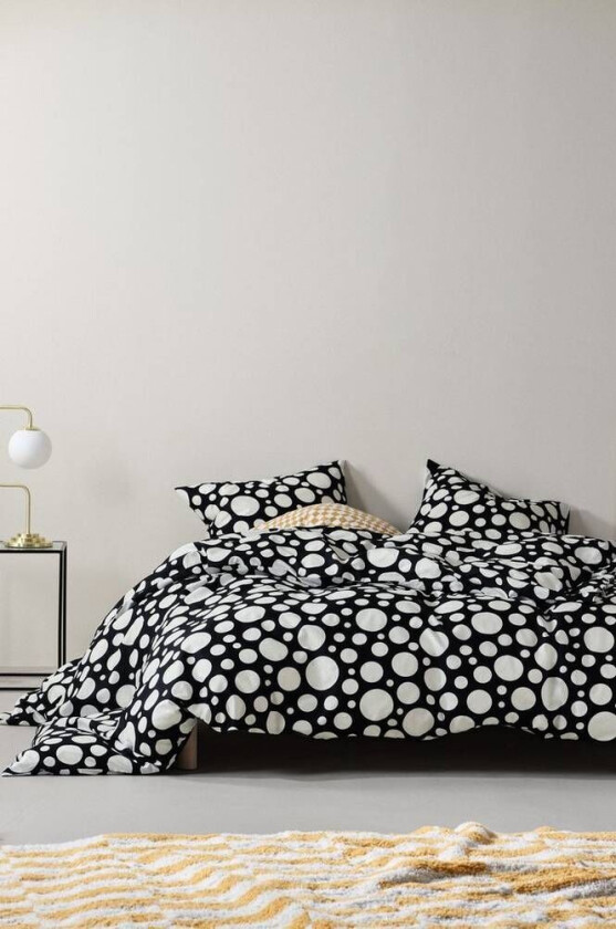 DORI sengesett dobbeltseng Svart/hvit