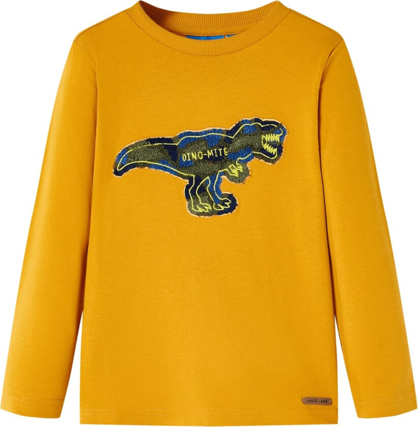 T-skjorte for barn med lange ermer oker 104