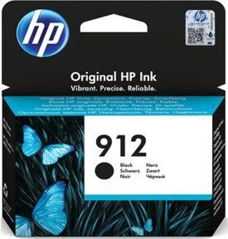 Hp Blekk Svart 912 300 Pages - Officejet Pro 8022/8024/8025