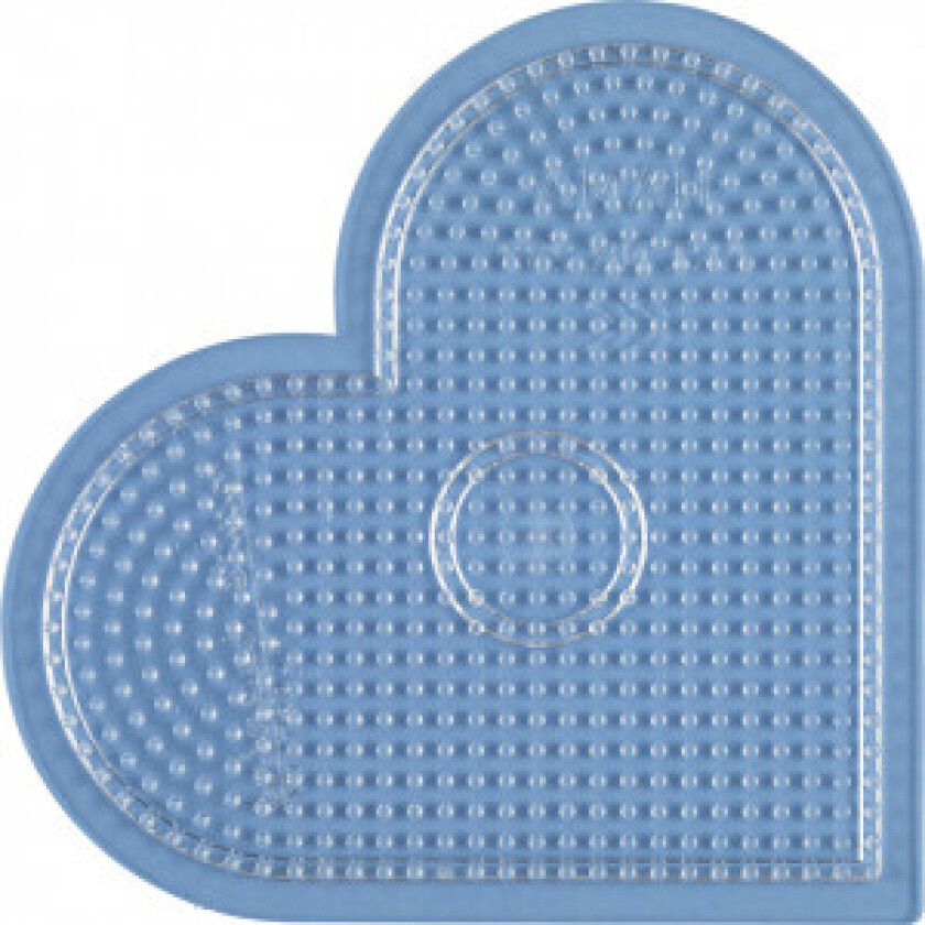 Bilde av Midi Perleplate Hjerte Stor Transparent 17,5x15,5cm - 1 stk