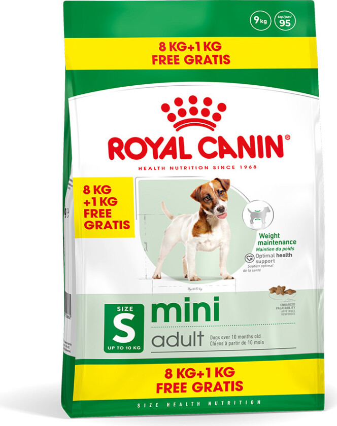 Royal Canin Mini Adult - 8 kg + 1 kg gratis!