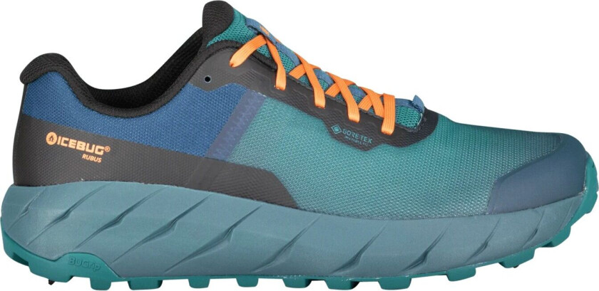 Rubus BUGrip Gore-Tex, vanntett løpesko med pigg, herre Edengreen/orange