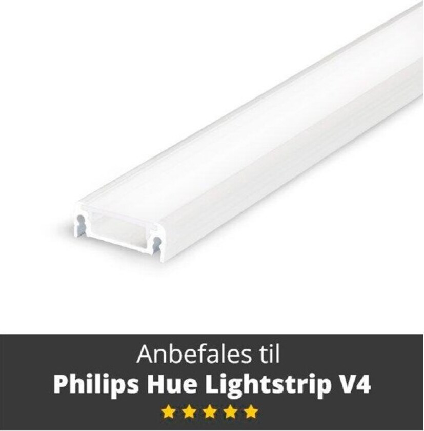 Aluminum Profile - Model S for Philips Hue and Lifx - White